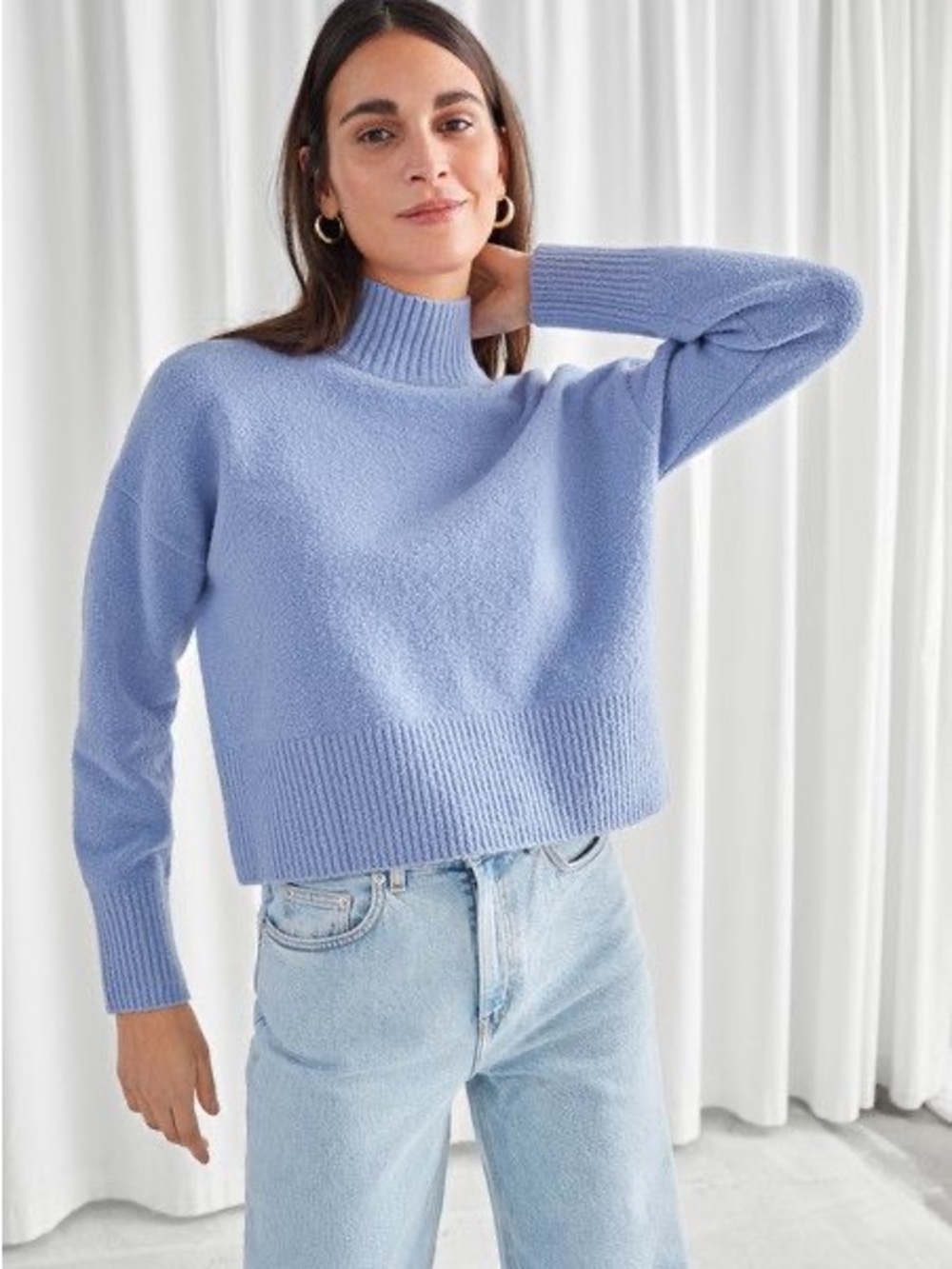 & Other Stories Mock Neck Sweater